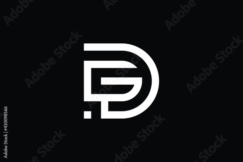 DG logo letter design on luxury background. GD logo monogram initials letter concept. DG icon logo design. GD elegant and Professional letter icon design on black background. D G GD DG © Fin House