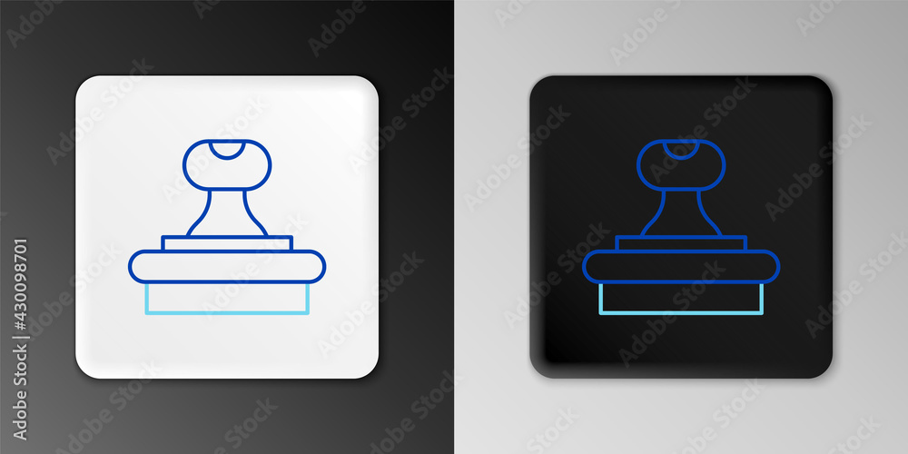 Line Stamp icon isolated on grey background. Colorful outline concept. Vector Line Stamp icon isolated on grey background. Colorful outline concept. Vector