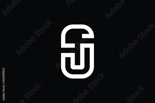 SJ logo letter design on luxury background. JS logo monogram initials letter concept. SJ icon logo design. JS elegant and Professional letter icon design on black background. J S SJ JS