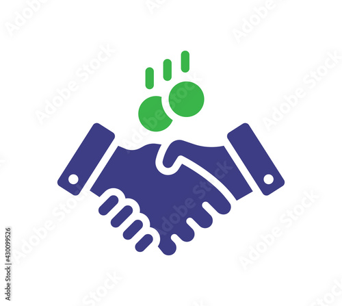 Cooperation, partnership, deal, handshake icon isolated on white, vector illustration