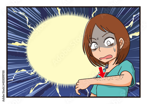 自分のムダ毛にショックを受ける女性