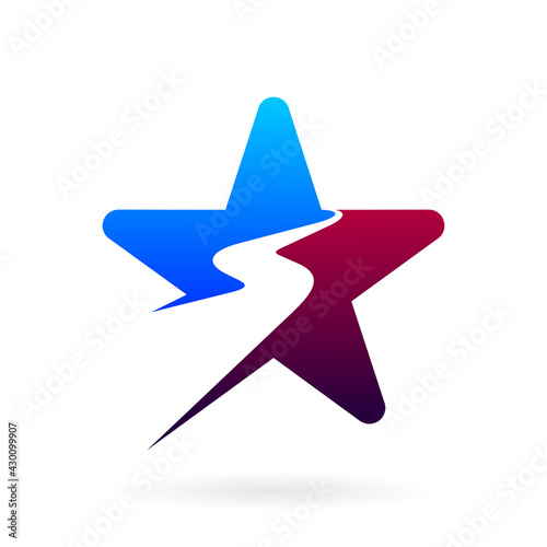 road star logo vector symbol