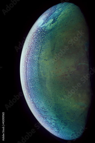 Soap Bubble Ball abstract background texture semicircle.  Beautiful background pattern texture for designModel of Space or planets universe cosmic. photo