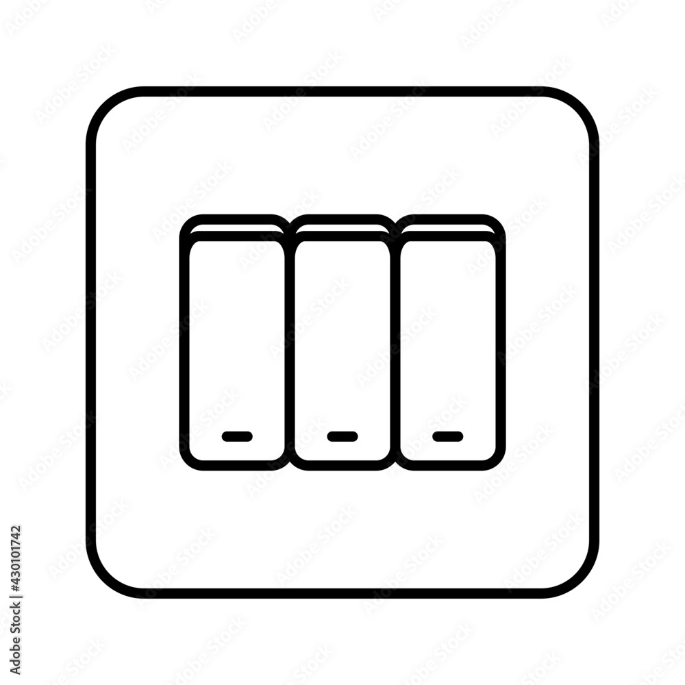switch icon. Wall switch vector. Electric switch sign. Vector illustration switch icon. Wall switch vector. Electric switch sign. Vector illustration