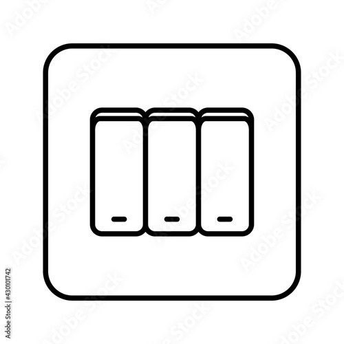 switch icon. Wall switch vector. Electric switch sign. Vector illustration