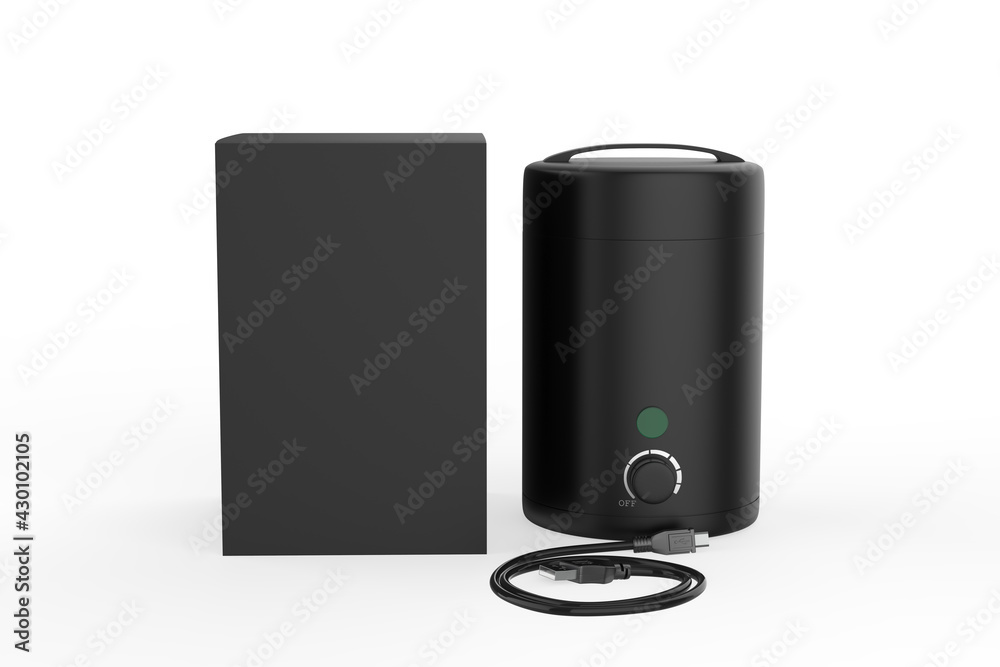 usb Electric wax warmer, wax heater on the wooden planks isolated on white background. 3d illustration usb Electric wax warmer, wax heater on the wooden planks isolated on white background. 3d illustration
