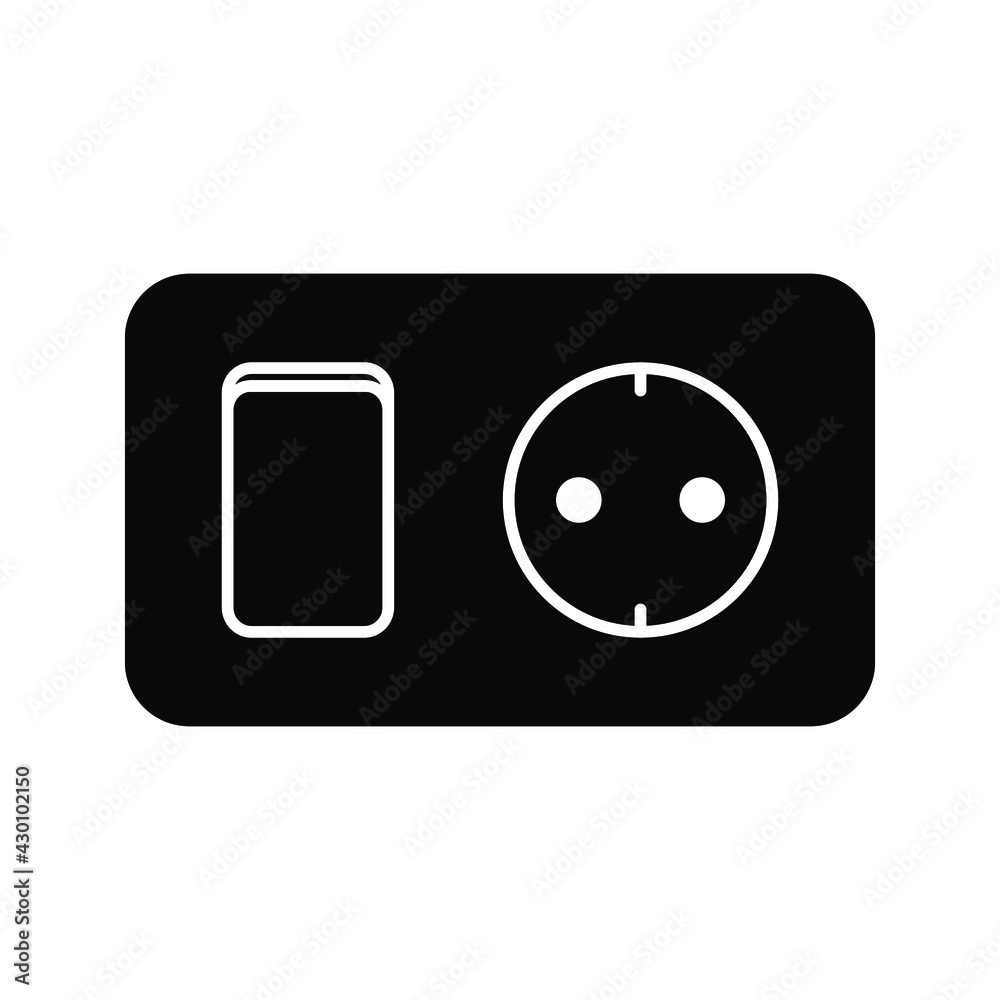 switch icon. Wall switch vector. Electric switch sign. Vector illustration switch icon. Wall switch vector. Electric switch sign. Vector illustration