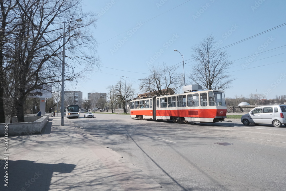 tram in the city