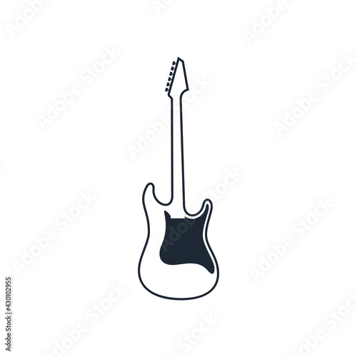 guitar icon music symbol logo template