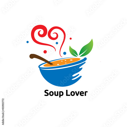 soup lover logo vector concept, icon, element, and template for company