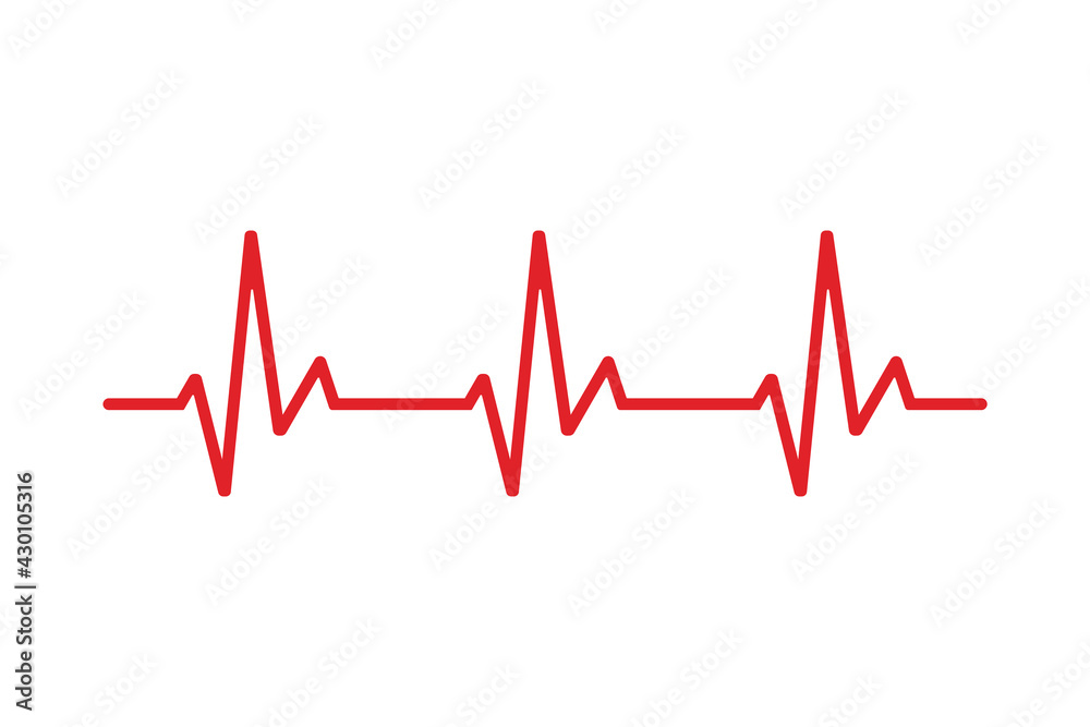 Heart cardiogram line icon.Vector illustration isolated on white background.