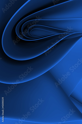 Abstract background of wavy shapes. 3d rendering.