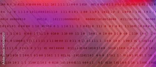 0 1 matrix digits big data tech vector background with fluid gra