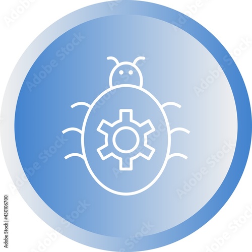 Bug fixing line vector icon