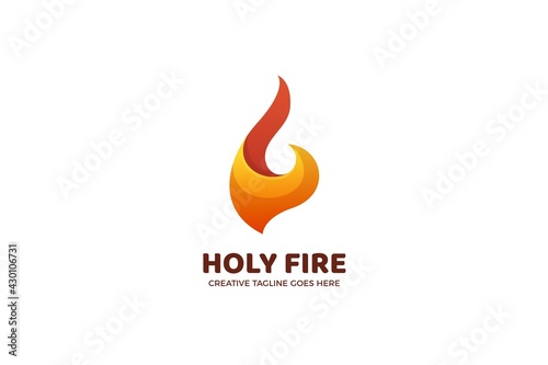 Fire Flame Hot Logo Template