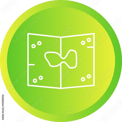 Unique Map Line Vector Icon