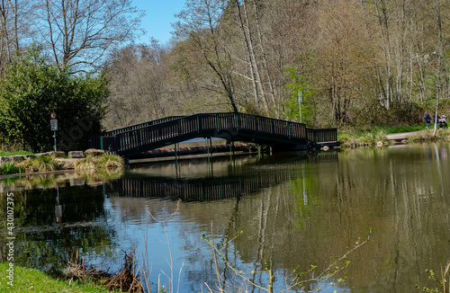 Obraz na płótnie Brücke- Fußgängerbrücke w salonie