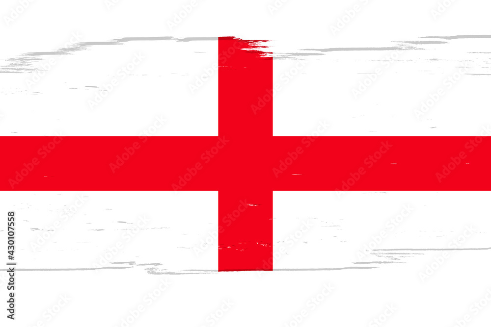 Obraz premium Flag of England, banner with grunge brush