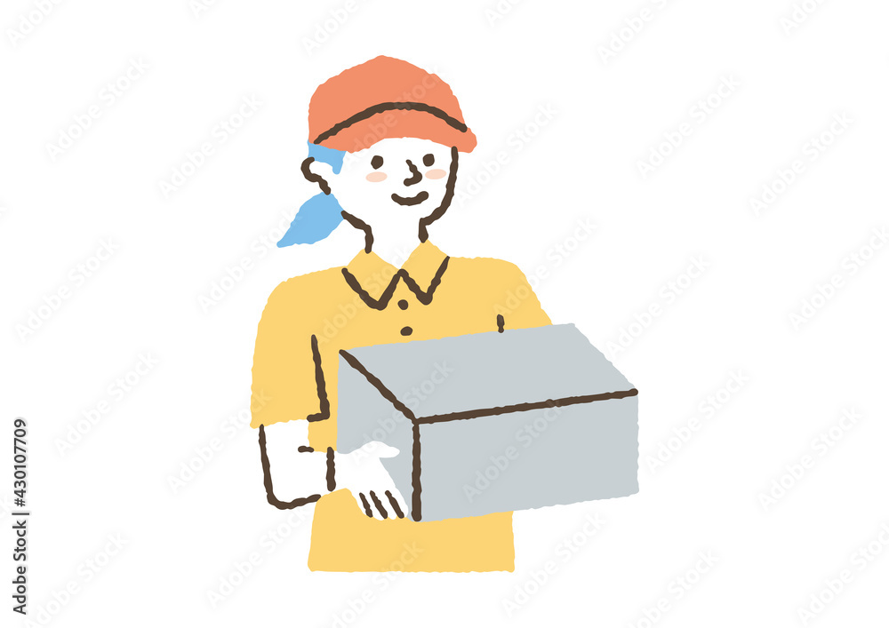 荷物を配達する人04