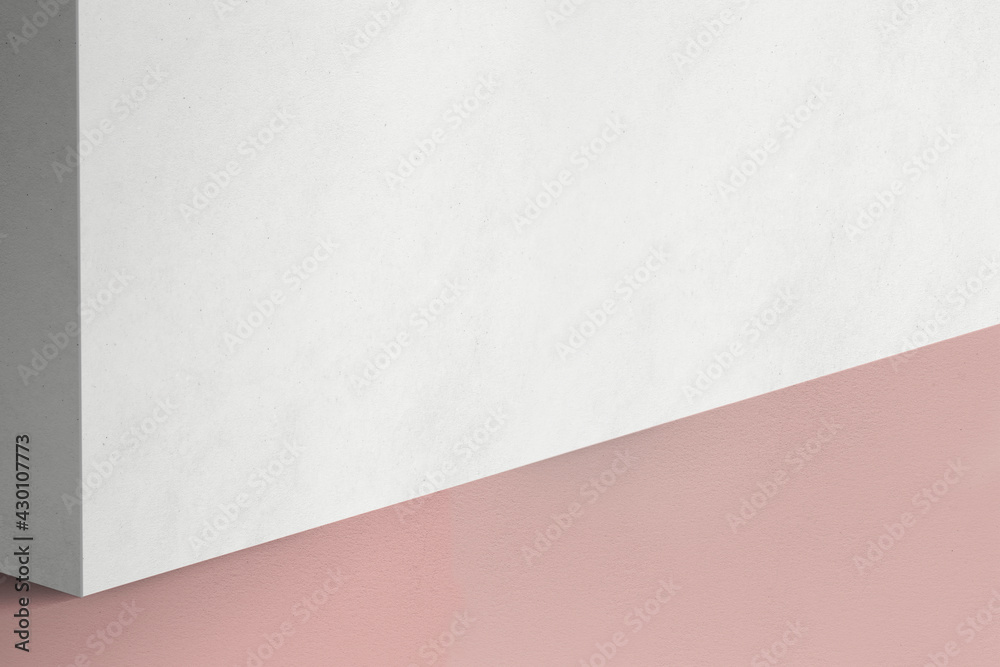 White and pink product backdrop wall