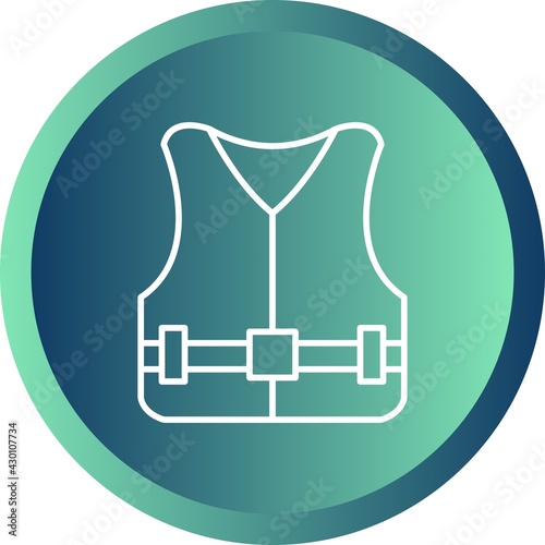 Unique Life Jacket Vector Line Icon