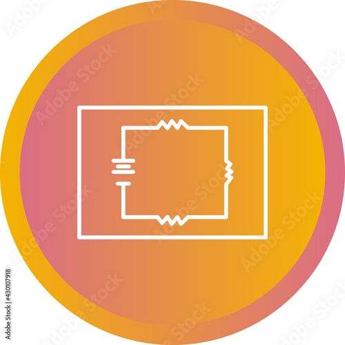 Unique Circuit line vector icon