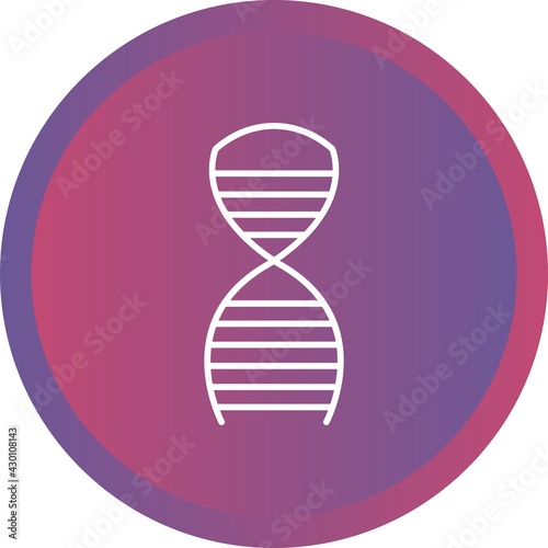 Unique Dna Structure line vector icon