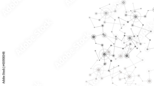 connect lines and dots. Banner template for technology. Vector illustration