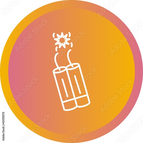 Unique Dynamite Line Vector Icon