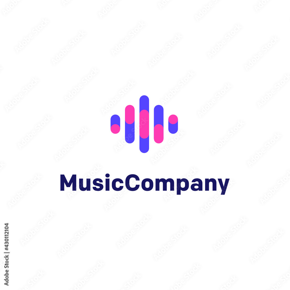 Sound Wave Music Vector Abstract Illustration Logo Icon Design Template Element Sound Wave Music Vector Abstract Illustration Logo Icon Design Template Element