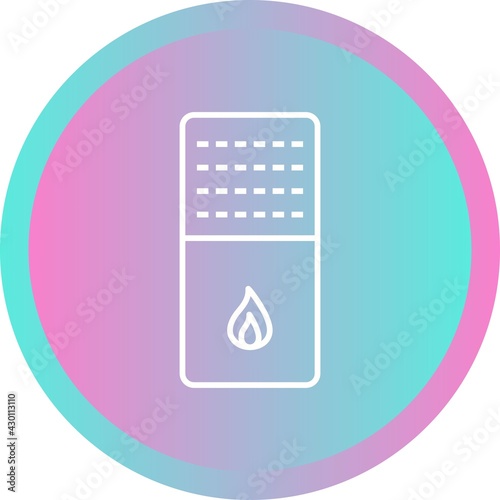 Unique Furnace Line Vector Icon