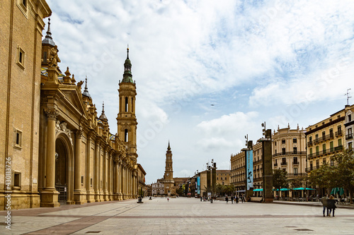 landscape Nuestra Se  ora del Pilar Cathedral Basilica against the sky