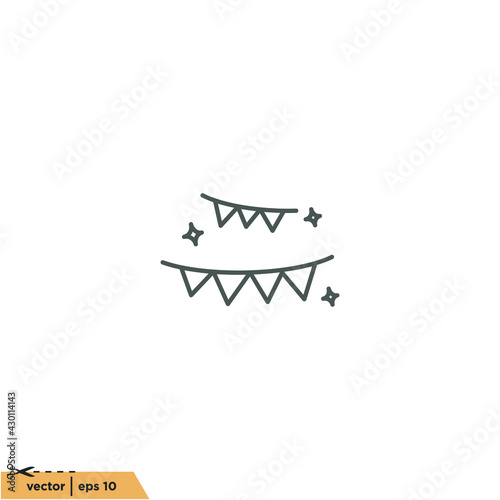 ribbon party icon vector illustration simple design element