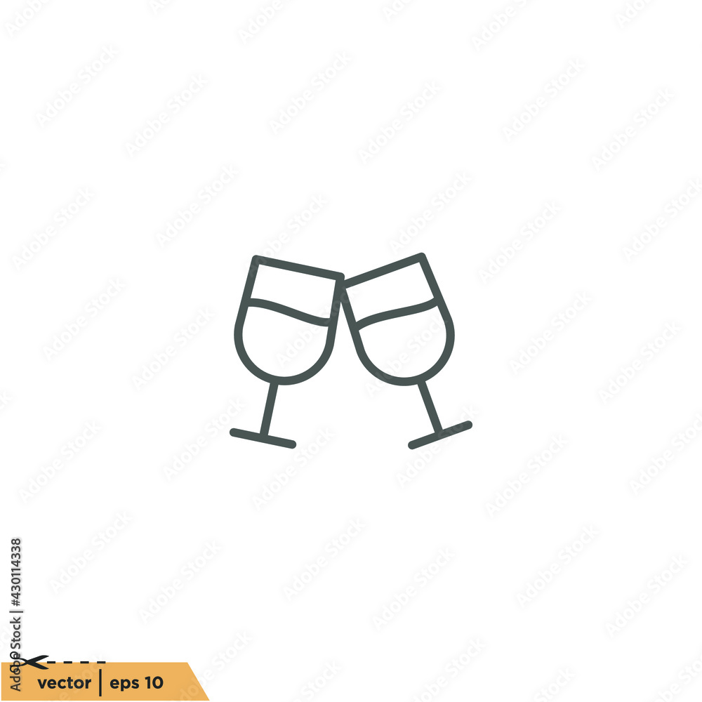 Fototapeta premium champagne icon vector illustration simple design element