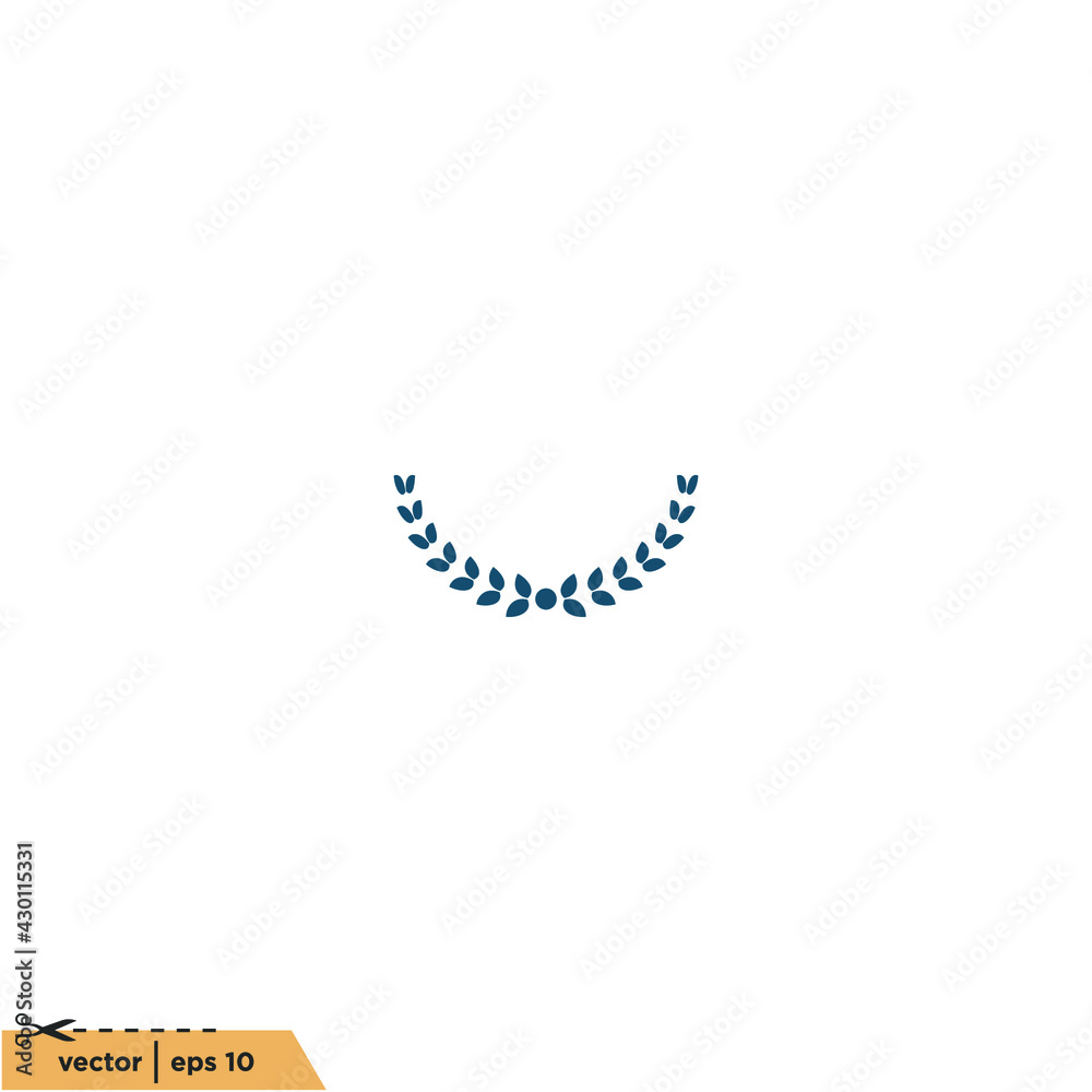 Naklejka premium laurel wreath icon vector illustration simple design element