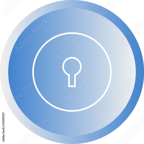 Unique icon of key hole