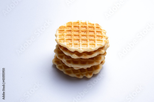 waffles cookies on a white background