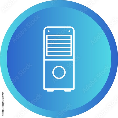 Unique Air Dehumidifier Line Vector Icon