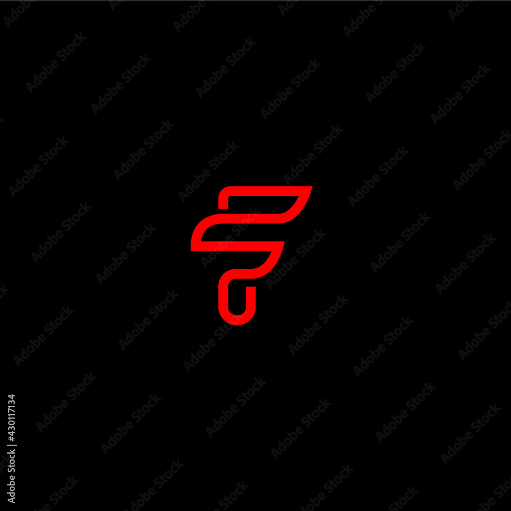 Letter F logo design with simple icons Letter F logo design with simple icons