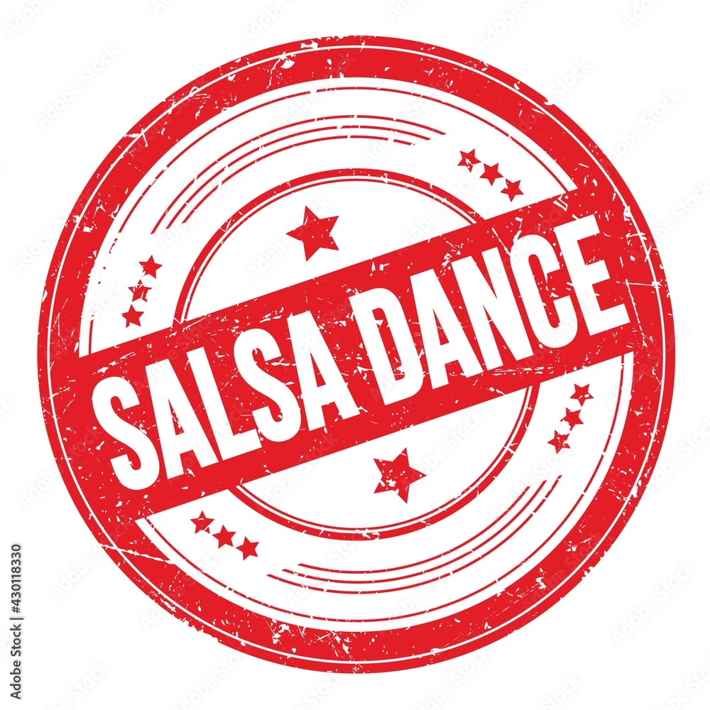 SALSA DANCE text on red round grungy stamp. SALSA DANCE text on red round grungy stamp.
