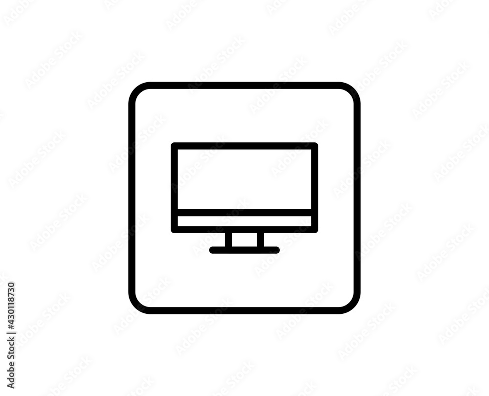Computer line icon Computer line icon