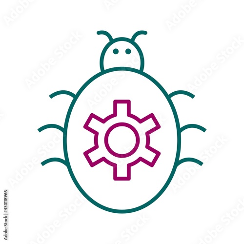Bug fixing line vector icon