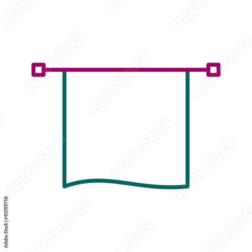 Unique Towel Dryer Line Vector Icon