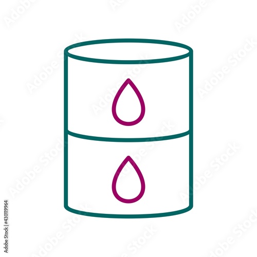 Unique Oil Barre Line Vector Icon