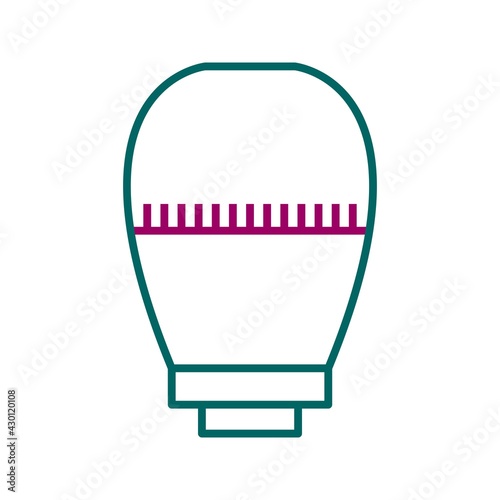 Unique Thermostatic Head Line Vector Icon