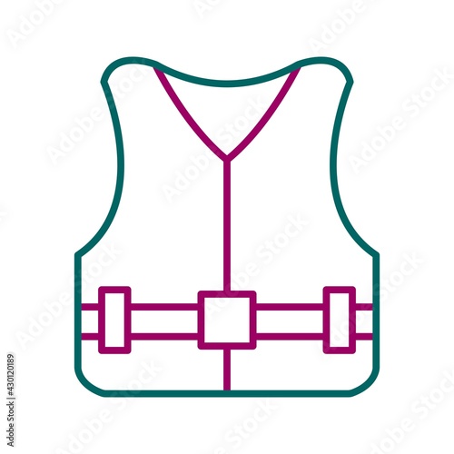Unique Life Jacket Vector Line Icon