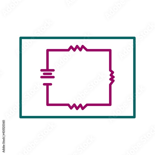 Unique Circuit line vector icon