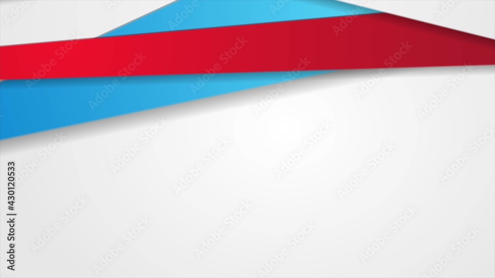 Red and blue stripes abstract corporate background