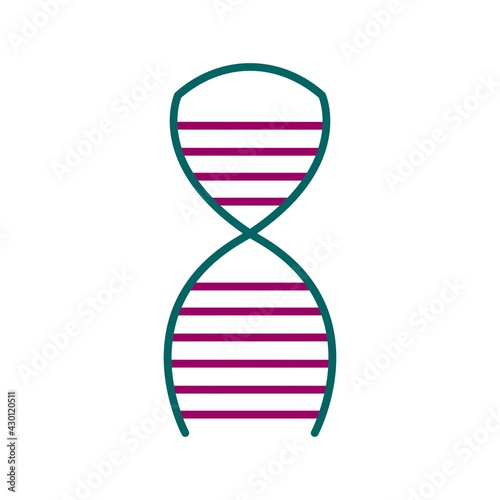Unique Dna Structure line vector icon