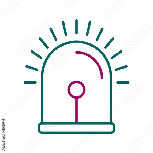 Unique line vector icon of siren